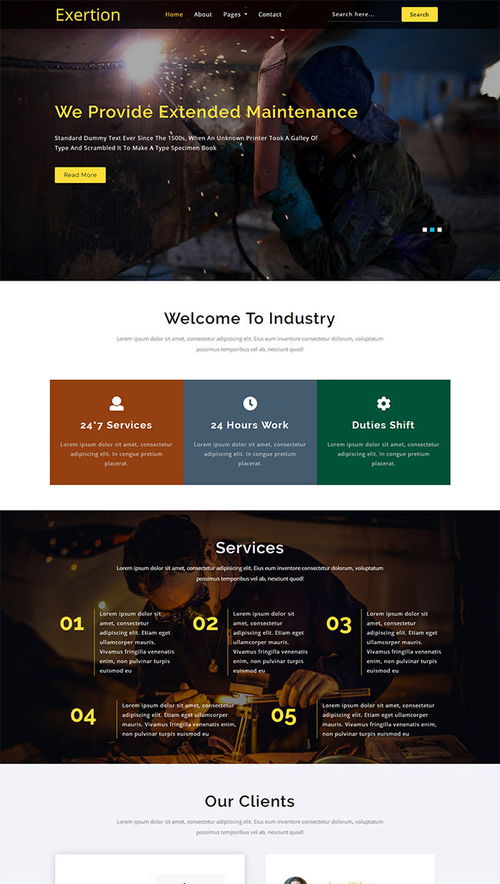 機械制造加工廠網站模板